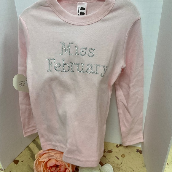 Miss February Girl’s Long Sleeve Tee - Picture 1 of 2